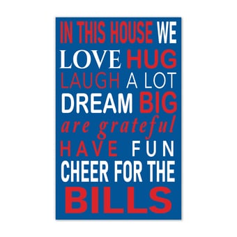 Buffalo Bills 11" x 19" Briteline In This House Sign