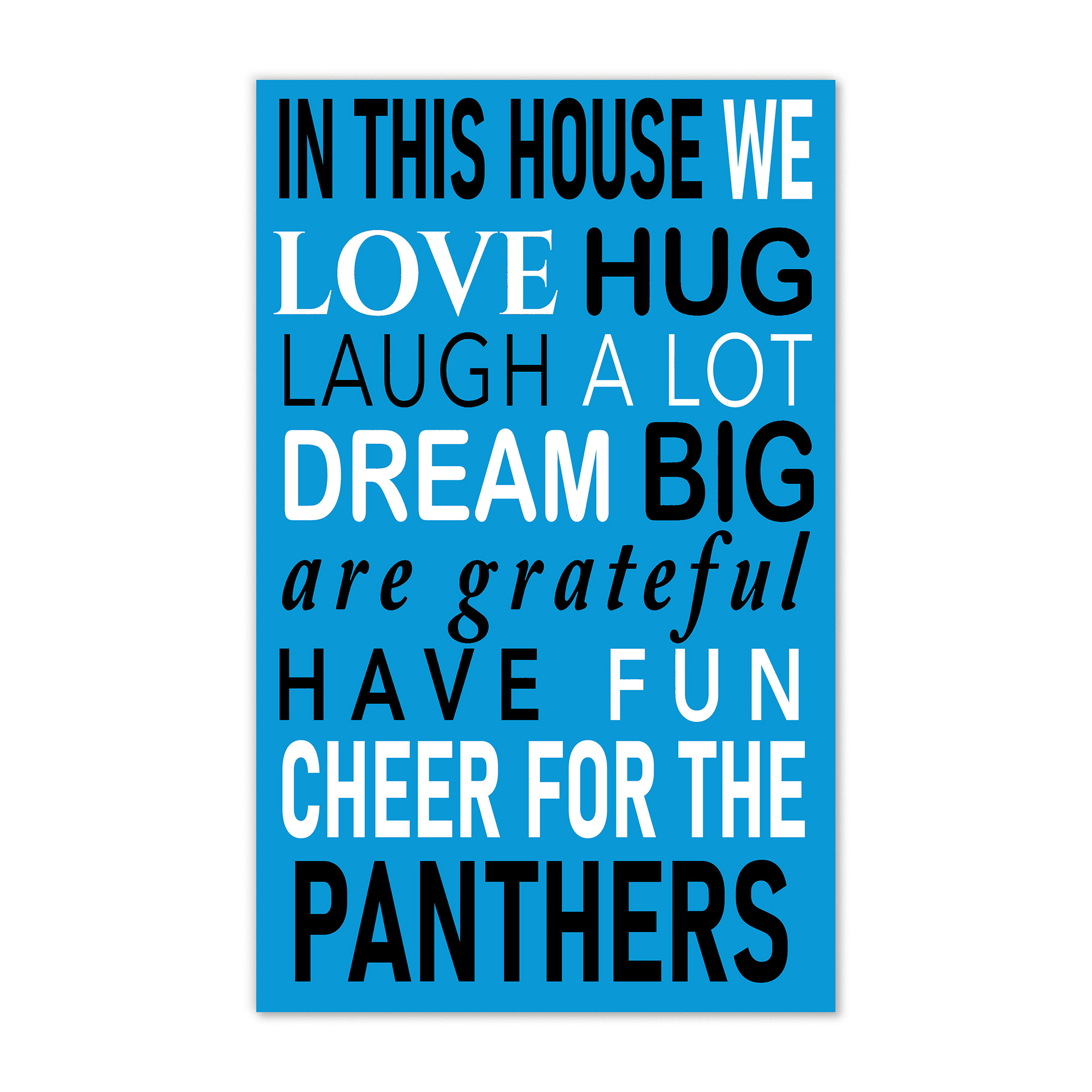 Carolina Panthers 11" x 19" Briteline In This House Sign