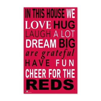 Cincinnati Reds 11" x 19" Briteline In This House Sign