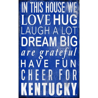Kentucky Wildcats 11" x 19" Briteline In This House Sign