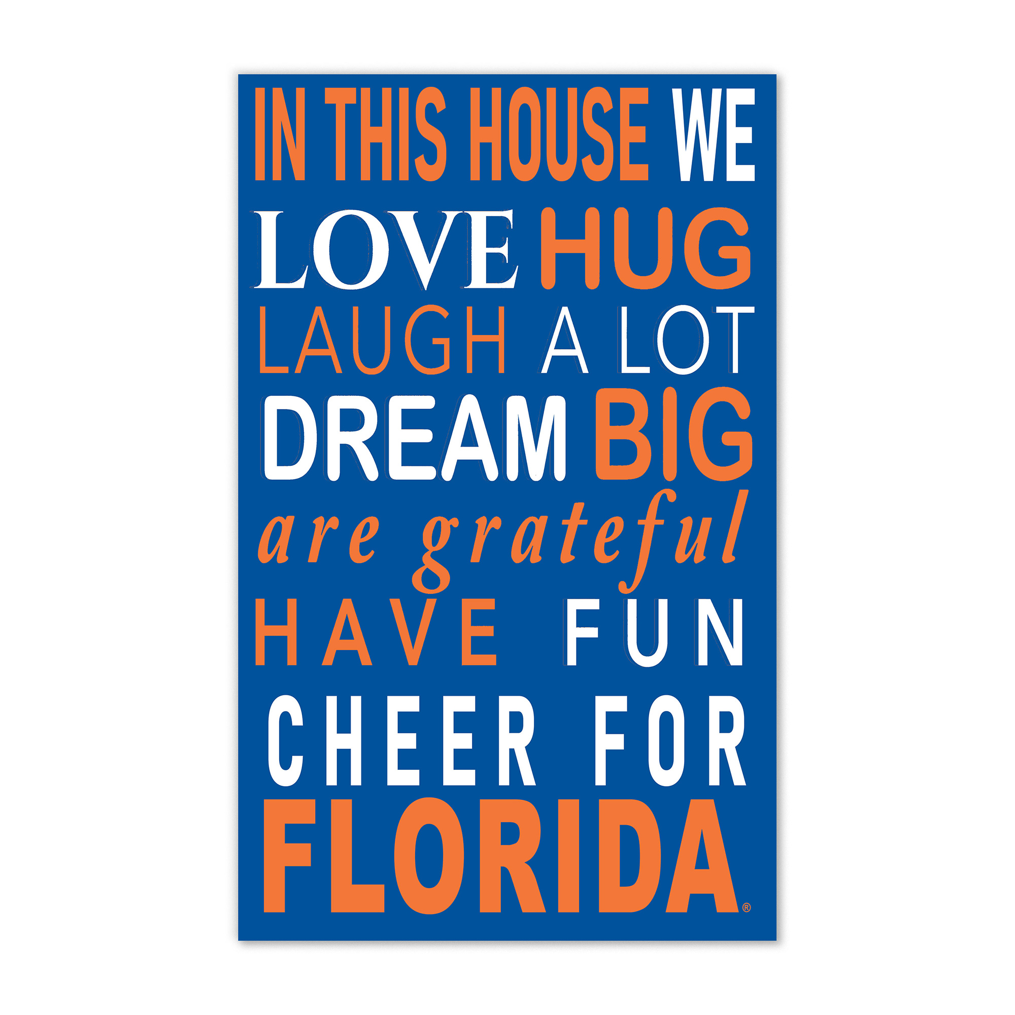 Florida Gators 11" x 19" Briteline In This House Sign