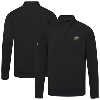 Men's Levelwear  Black Dallas Stars Copper Upright Quarter-Zip Pullover