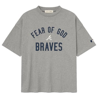 Men's Fear of God x MLB Heather Gray Atlanta Braves 90's Fit T-Shirt