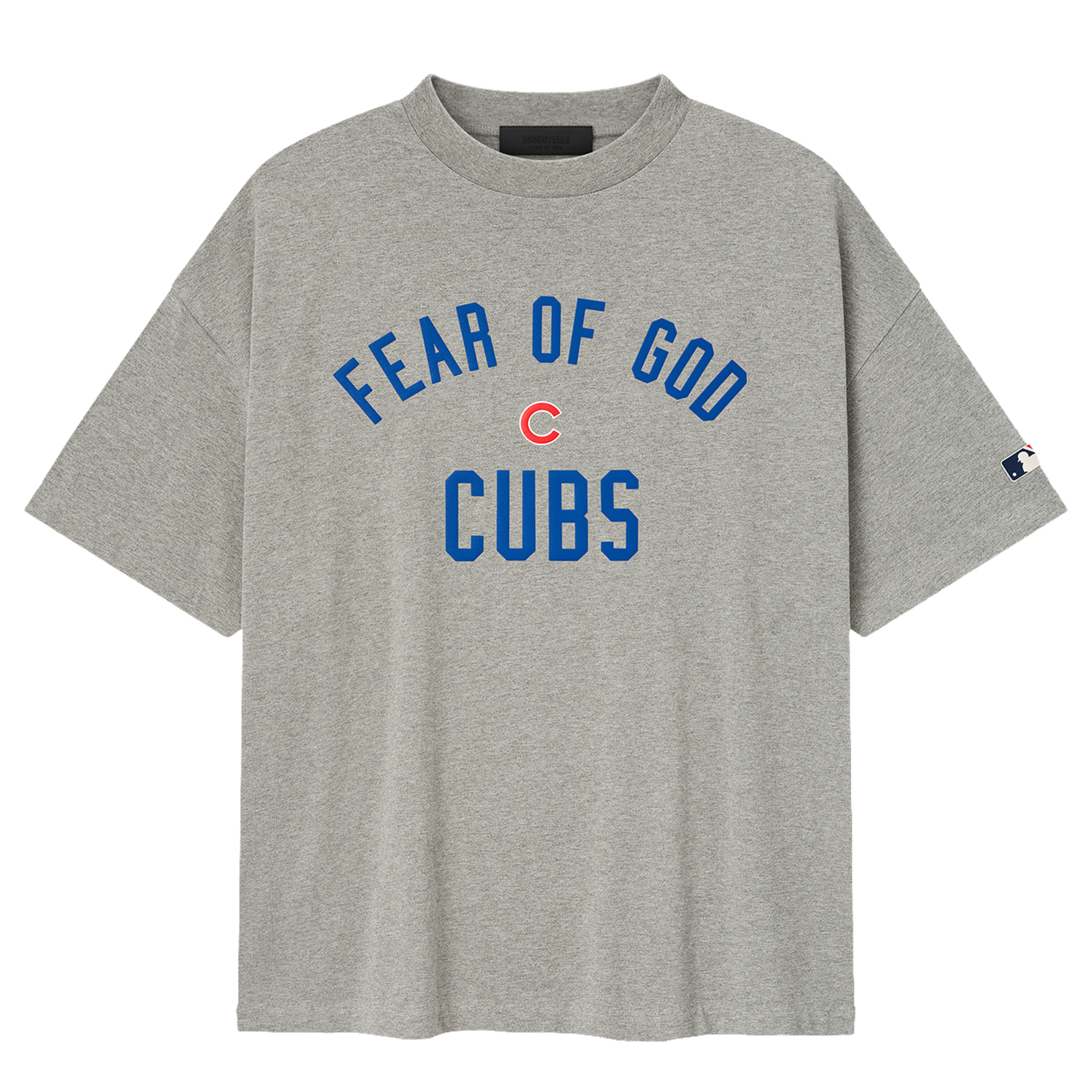 Men’s Fear of God x MLB Heather Gray Chicago Cubs 90’s Fit T-Shirt Men’s Fear of God x MLB Heather Gray Chicago Cubs 90’s Fit T-Shirt