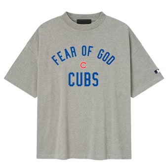 Men's Fear of God x MLB Heather Gray Chicago Cubs 90's Fit T-Shirt