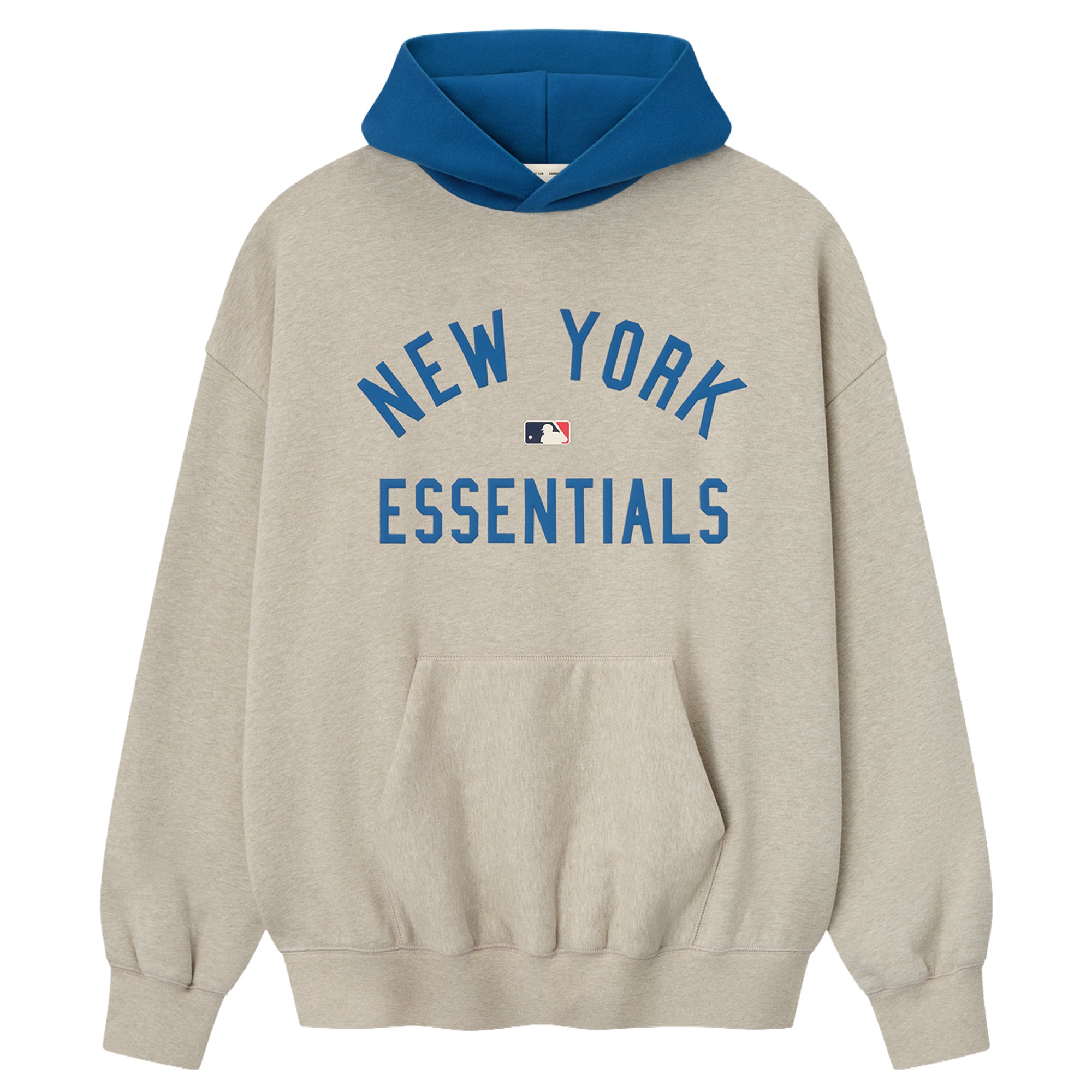 Men's Fear of God x MLB Heather Gray/Royal New York Mets Sport Fit Hoodie