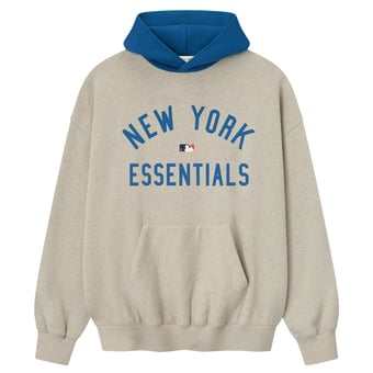 Men's Fear of God x MLB Heather Gray/Royal New York Mets Sport Fit Hoodie