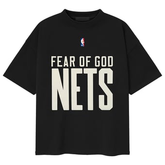 Men's Fear of God x NBA Black Brooklyn Nets Classic Fit T-Shirt