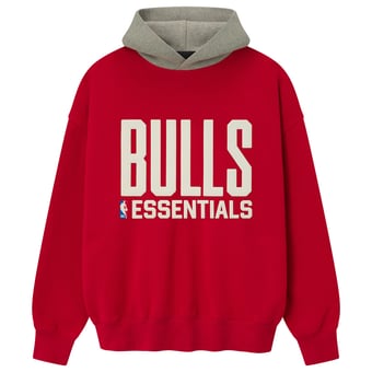 Unisex Fear of God x NBA Red/Heather Gray Chicago Bulls Sport Hoodie