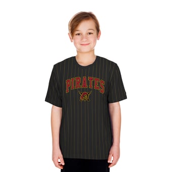Youth New Era  Black Pittsburgh Pirates 2026 City Connect Pinstripe T-Shirt