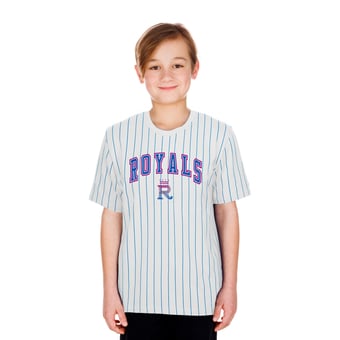 Youth New Era  White Kansas City Royals 2026 City Connect Pinstripe T-Shirt