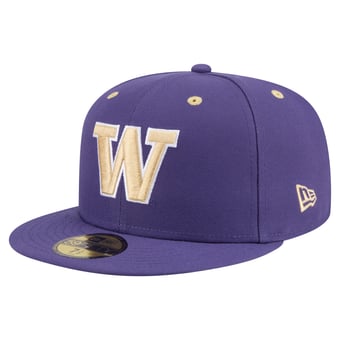 Men's New Era Purple Washington Huskies On-Field Baseball Fitted Hat