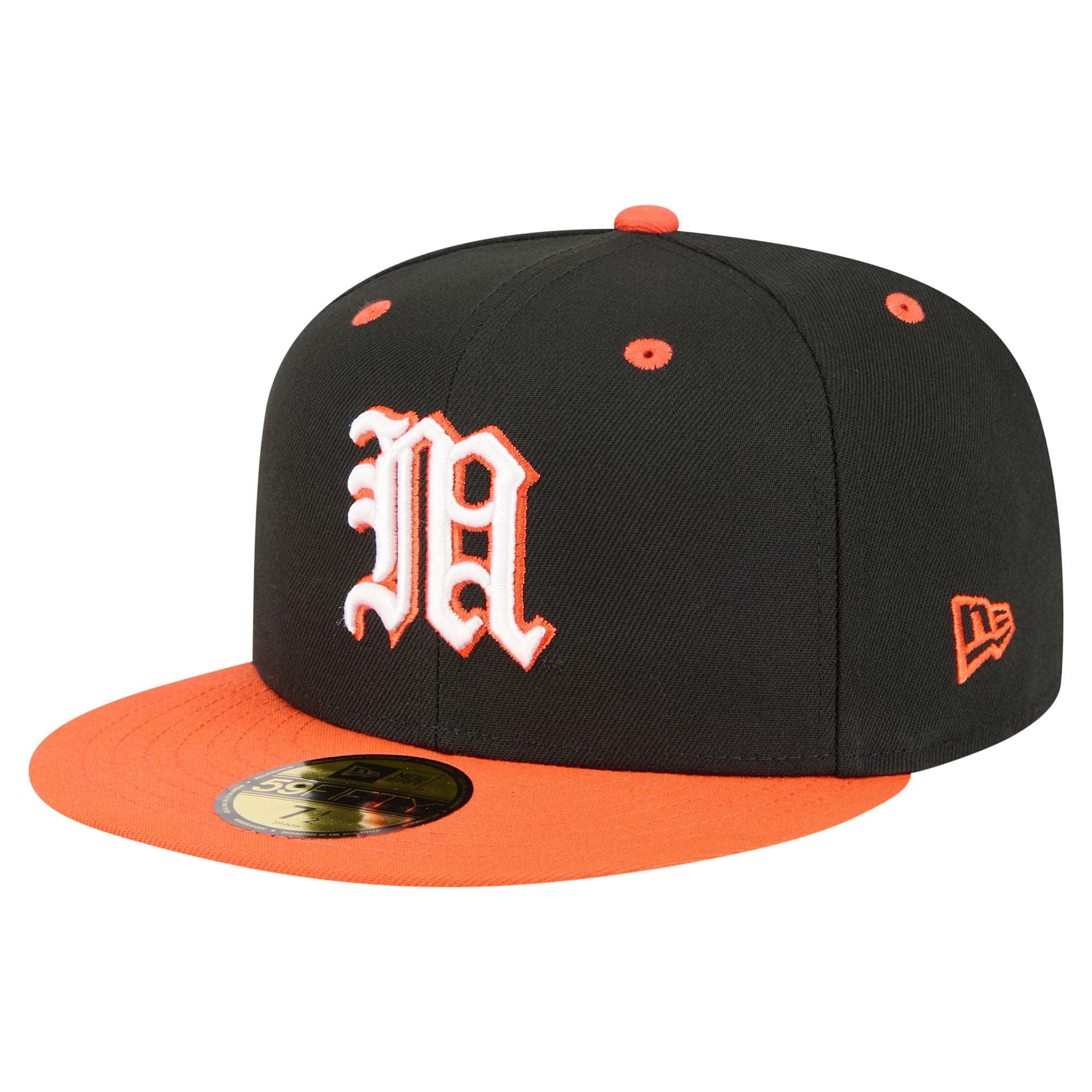 Men's New Era Black/Orange Miami Hurricanes On-Field Baseball Fitted Hat