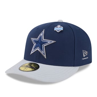Men's New Era  Navy/Silver Dallas Cowboys 2026 NFL Draft Pre-Curved 59FIFTY Fitted Hat