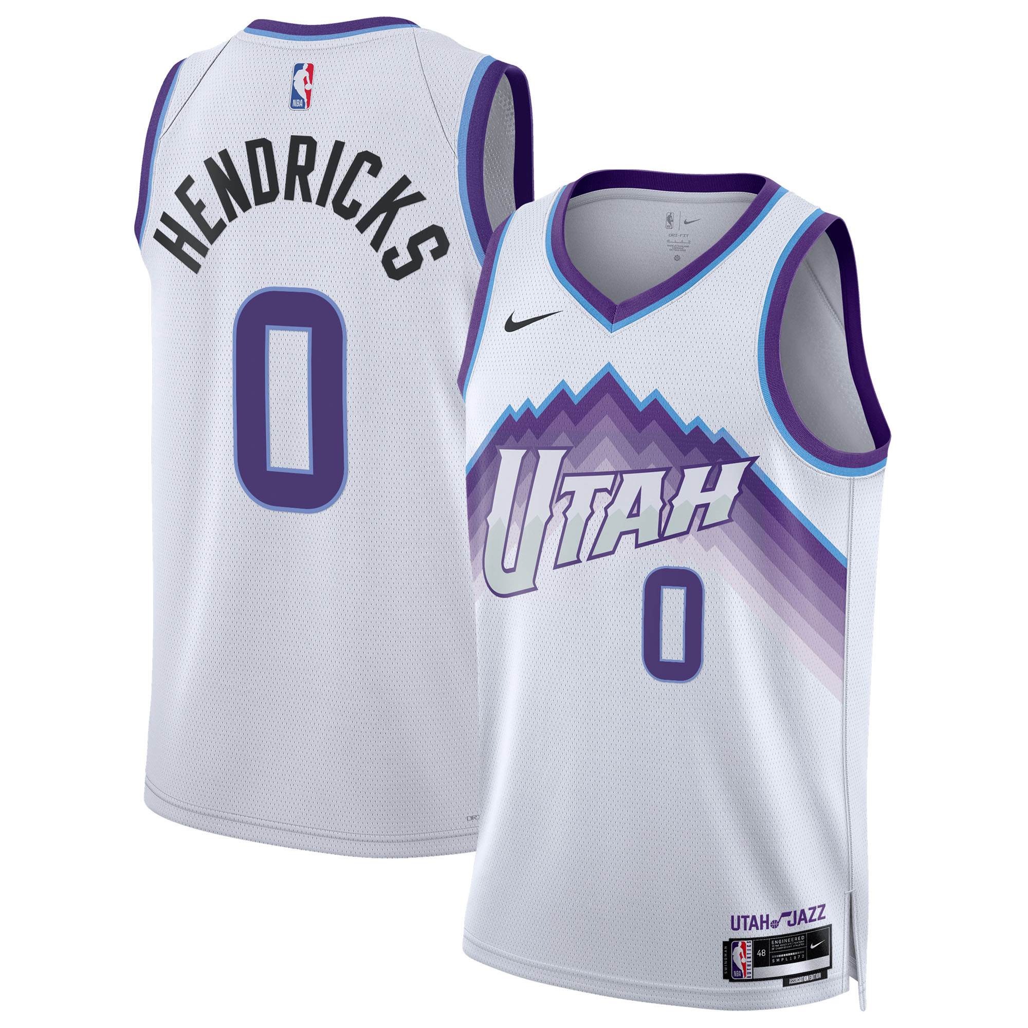 Unisex Nike Taylor Hendricks White Utah Jazz Swingman Jersey - Association Edition