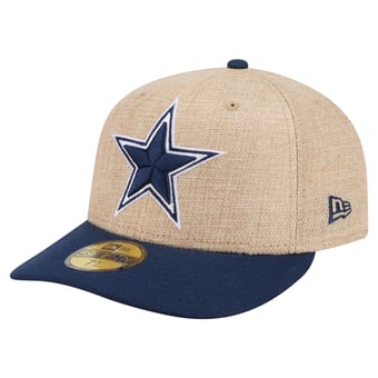 Men's New Era  Natural/Navy Dallas Cowboys Pre-Curved Twine 59FIFTY Fitted Hat