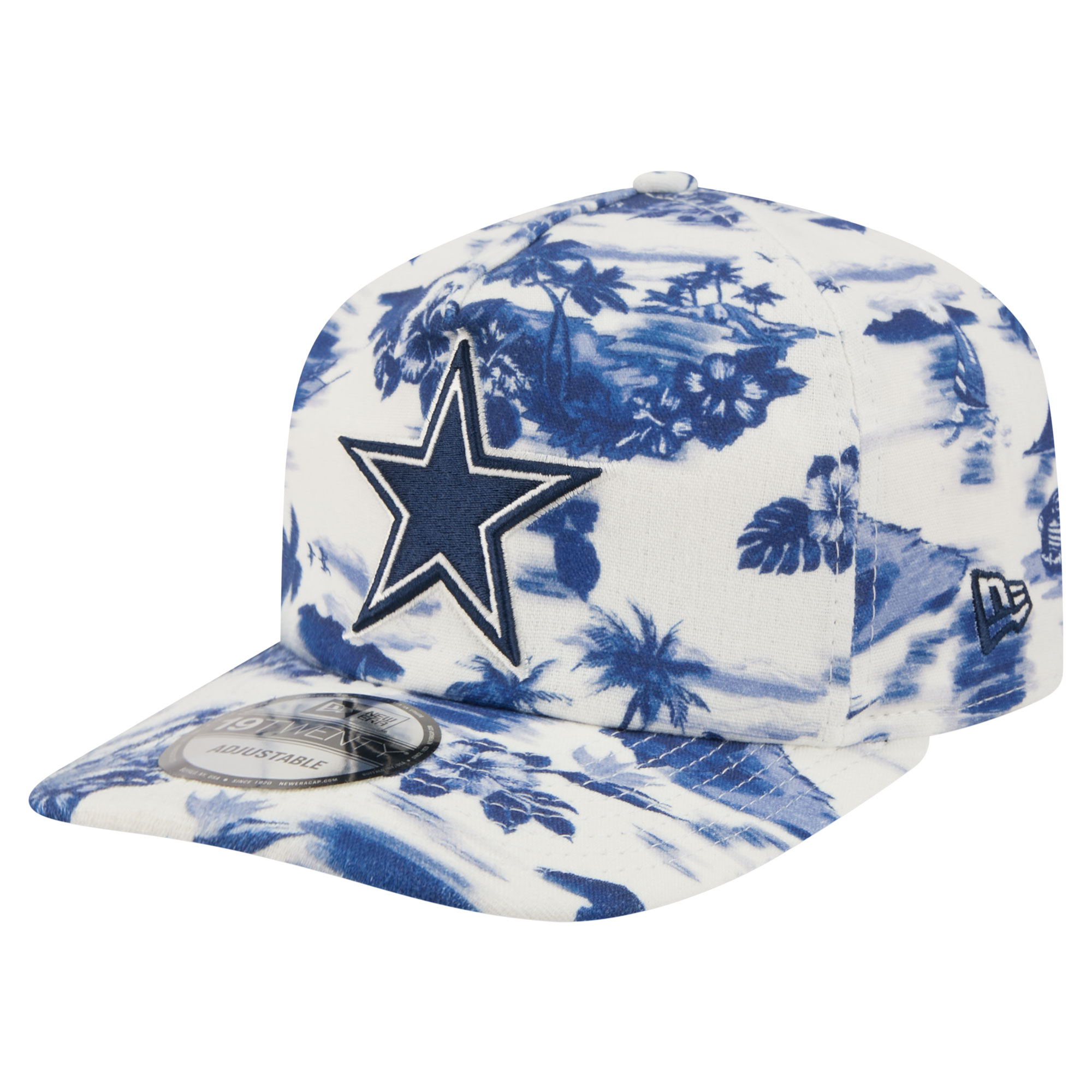 Men’s New Era White Dallas Cowboys Tropics 19TWENTY Adjustable Hat Men’s New Era White Dallas Cowboys Tropics 19TWENTY Adjustable Hat