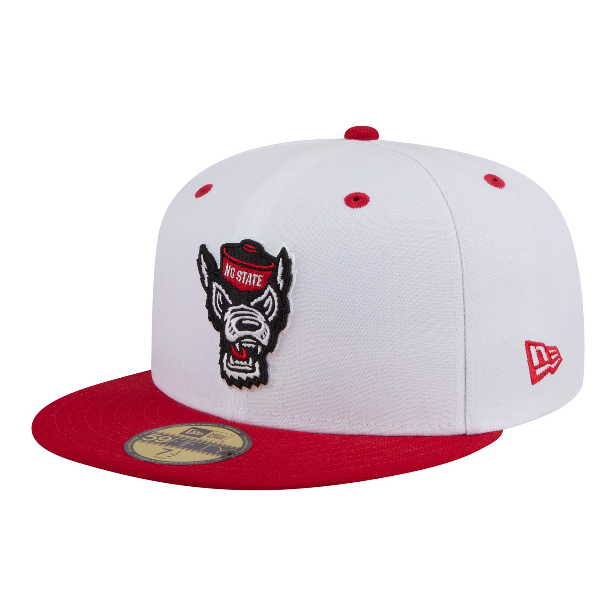 Men's New Era White/Red NC State Wolfpack On-Field Baseball Fitted Hat