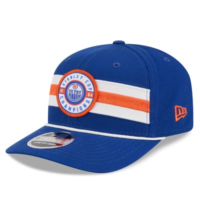 Men's New Era  Royal Edmonton Oilers 1984 Stanley Cup Champions 9SEVENTY Adjustable Hat