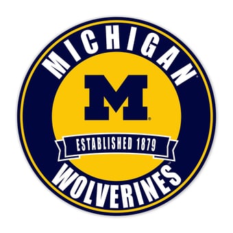 Michigan Wolverines 24" Circle with Banner