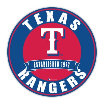 Texas Rangers 24" Circle with Banner