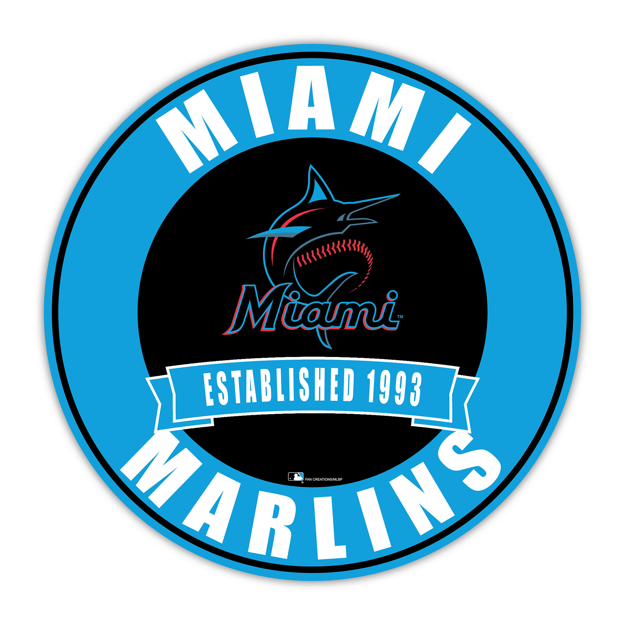 Miami Marlins 24" Circle with Banner