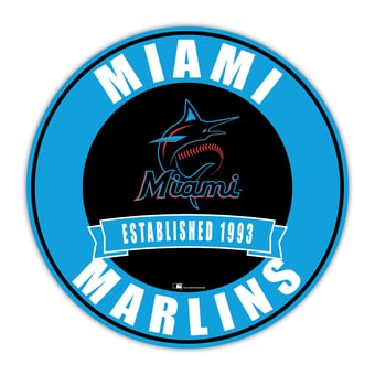 Miami Marlins 24" Circle with Banner