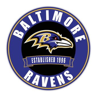 Baltimore Ravens 24" Circle with Banner