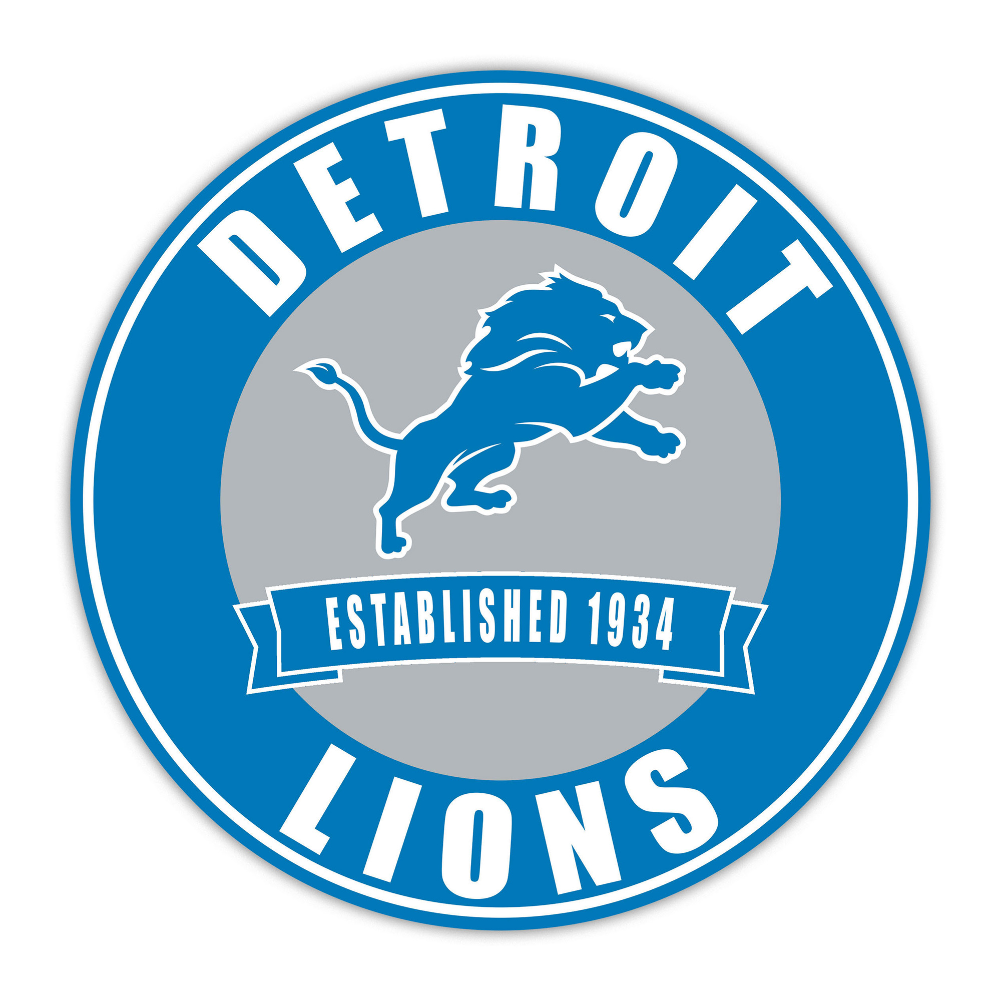Detroit Lions 24" Circle with Banner