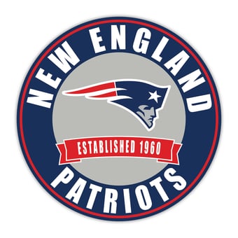 New England Patriots 24" Circle with Banner
