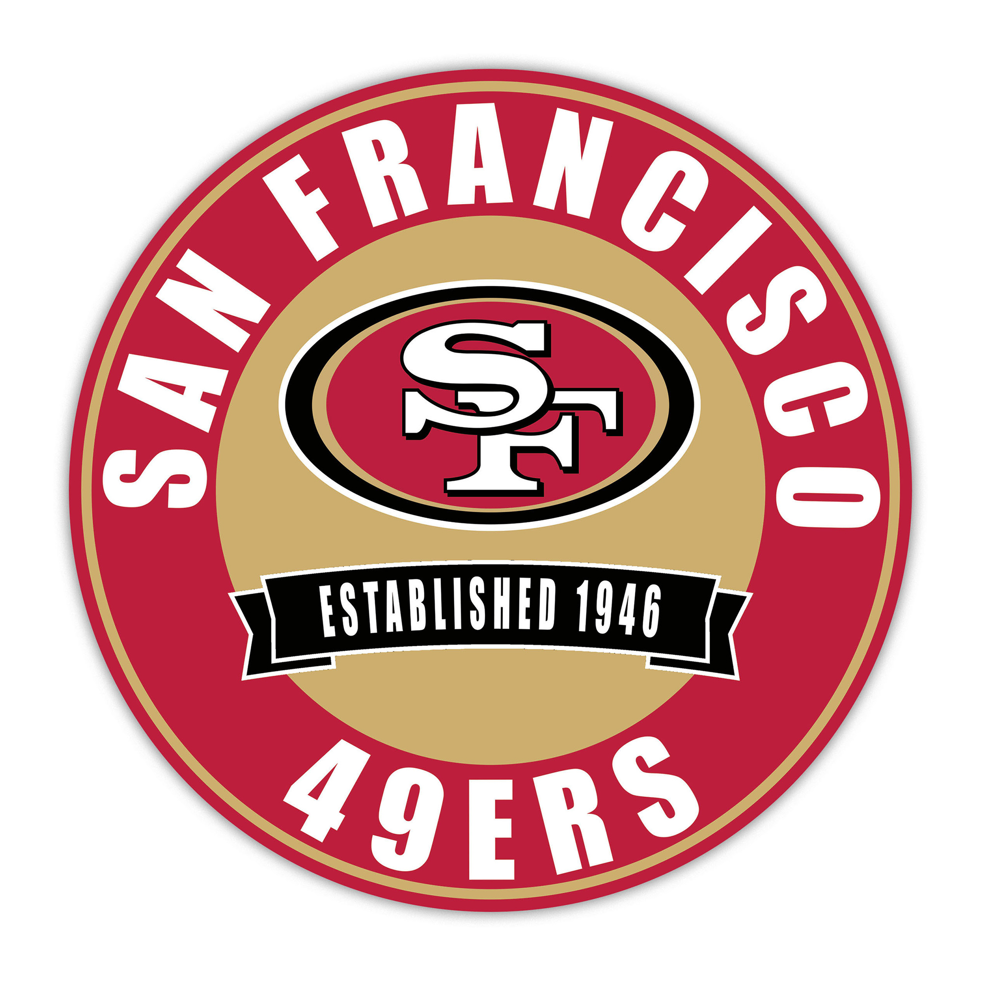 San Francisco 49ers 24" Circle with Banner