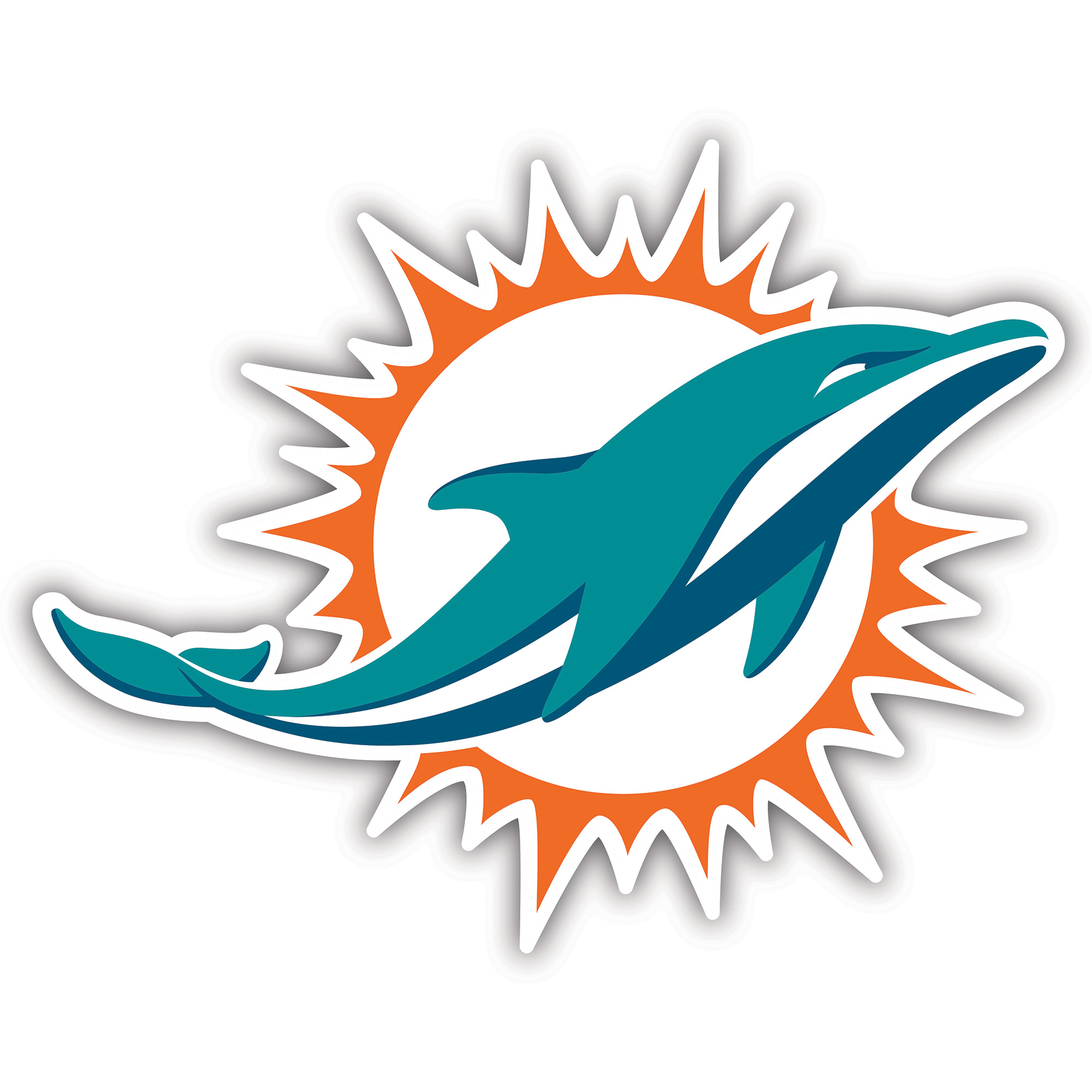 Miami Dolphins 24" Logo Cutout Sign