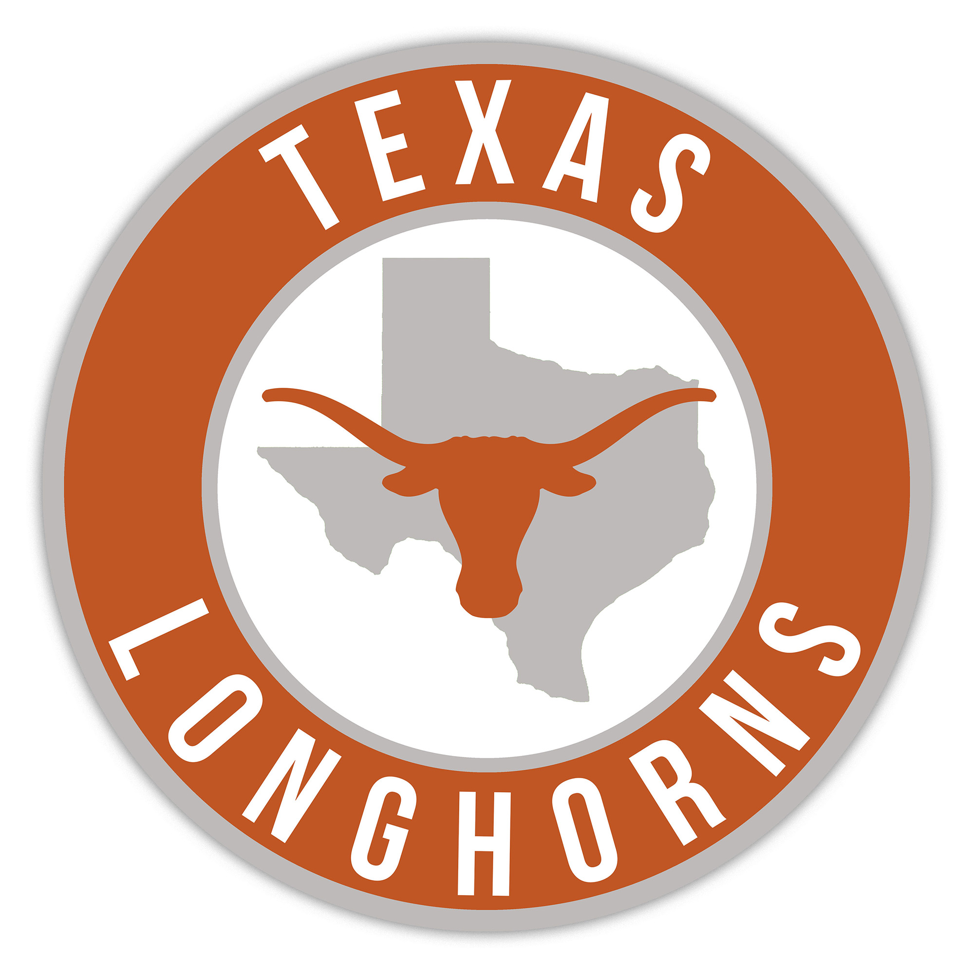 Texas Longhorns 15" State Circle Sign