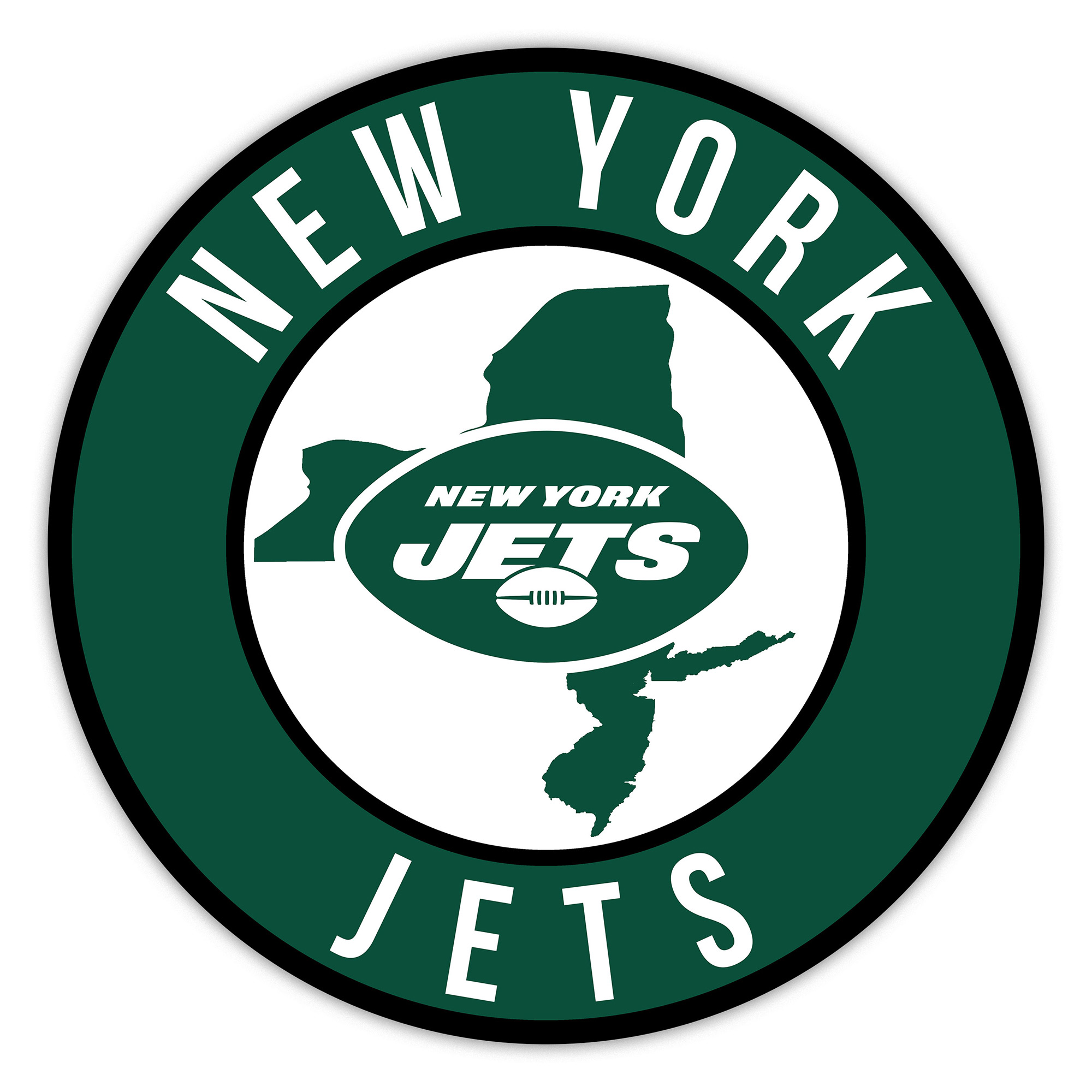 New York Jets 15" State Circle Sign