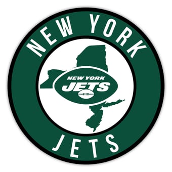 New York Jets 15" State Circle Sign