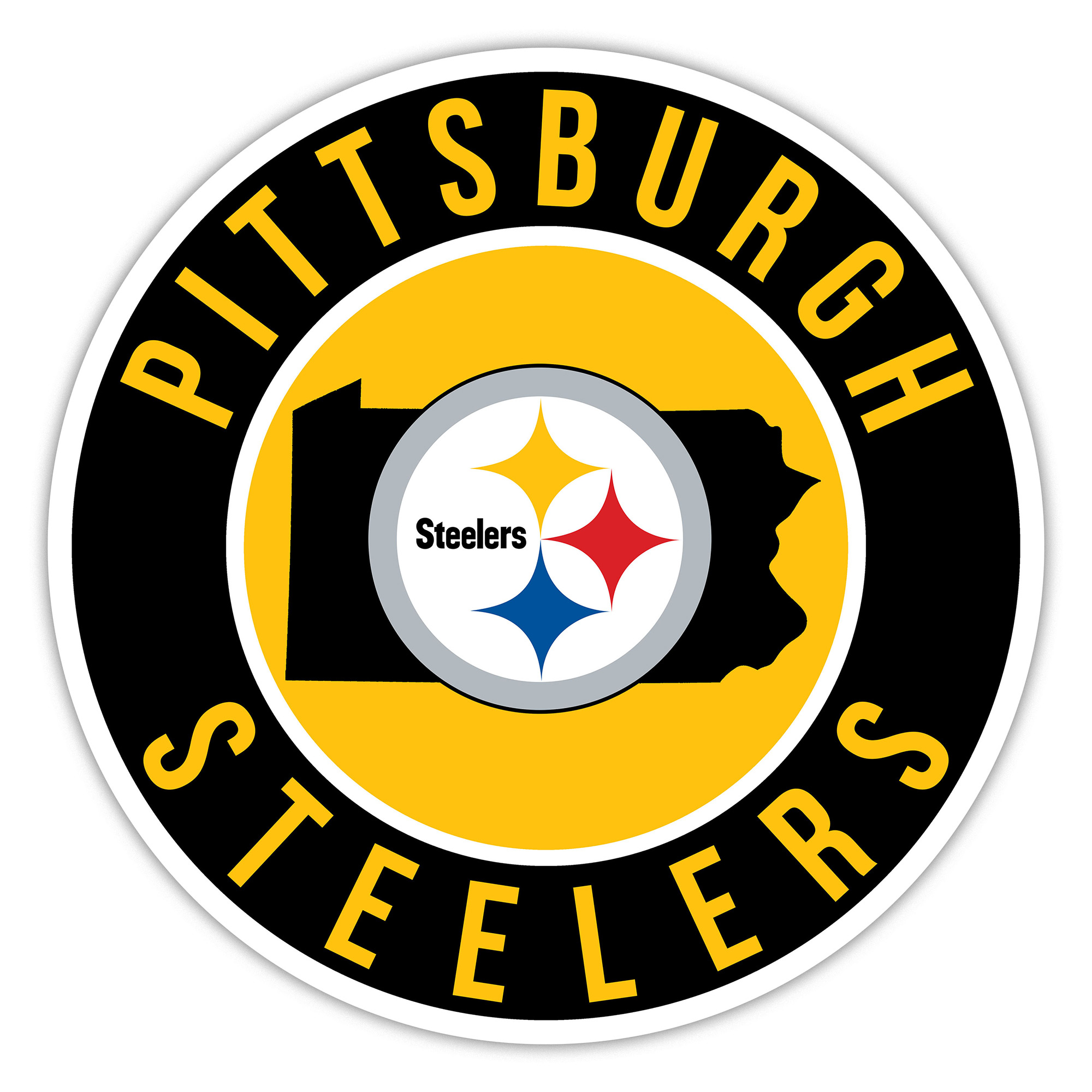 Pittsburgh Steelers 15" State Circle Sign