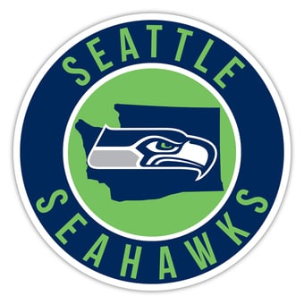 Seattle Seahawks 15" State Circle Sign