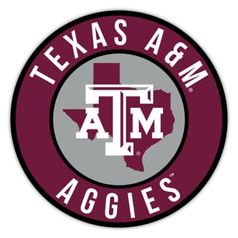 Texas A&M Aggies 15" State Circle Sign