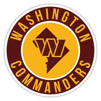 Washington Commanders 15" State Circle Sign