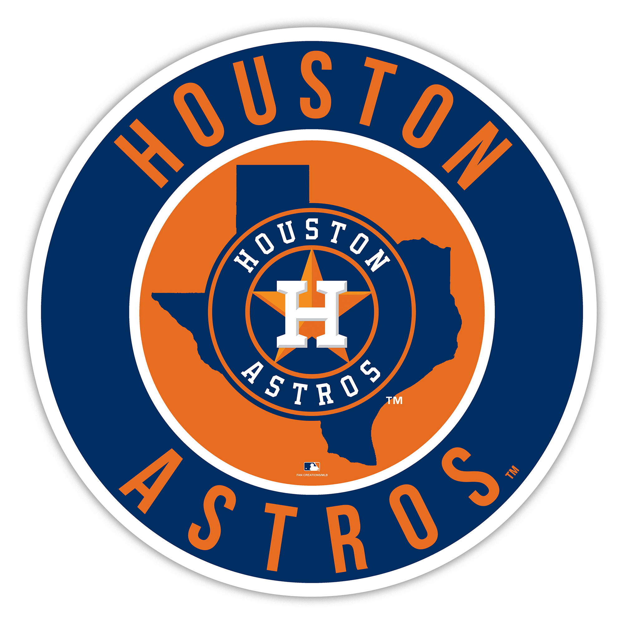 Houston Astros 15" State Circle Sign