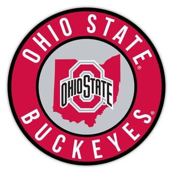 Ohio State Buckeyes 15" State Circle Sign
