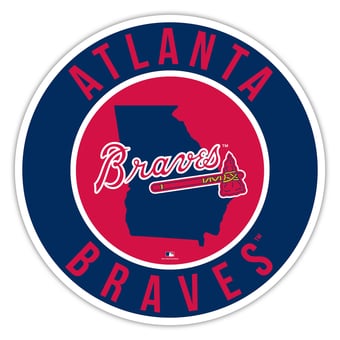 Atlanta Braves 15" State Circle Sign