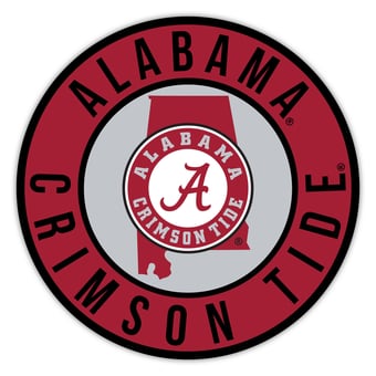 Alabama Crimson Tide 15" State Circle Sign