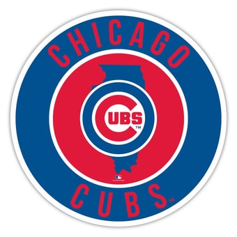 Chicago Cubs 15" State Circle Sign