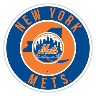New York Mets 15" State Circle Sign