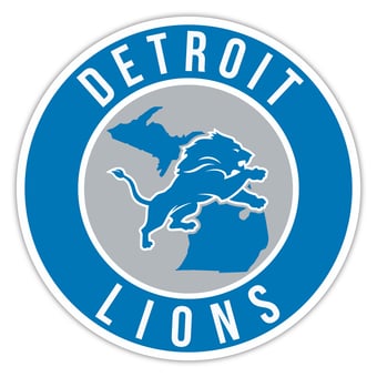 Detroit Lions 15" State Circle Sign
