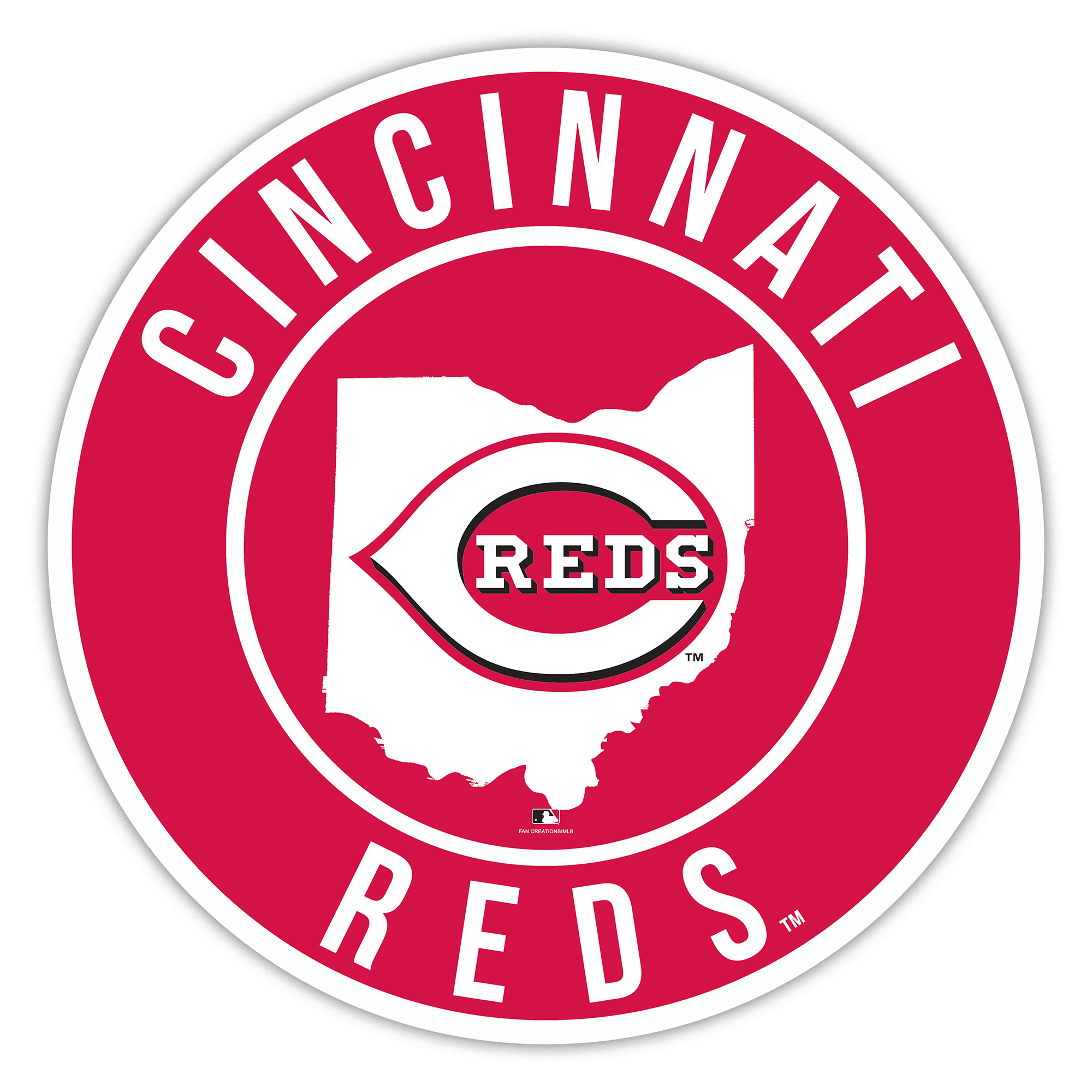 Cincinnati Reds 15" State Circle Sign
