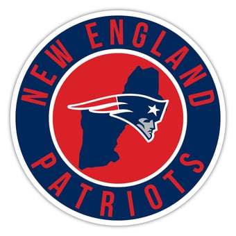 New England Patriots 15" State Circle Sign