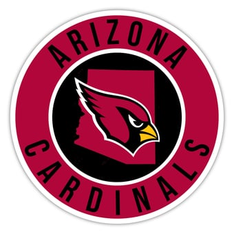 Arizona Cardinals 15" State Circle Sign