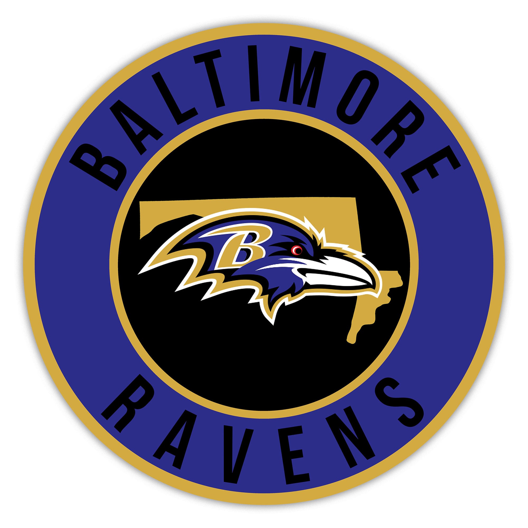 Baltimore Ravens 15″ State Circle Sign Baltimore Ravens 15″ State Circle Sign